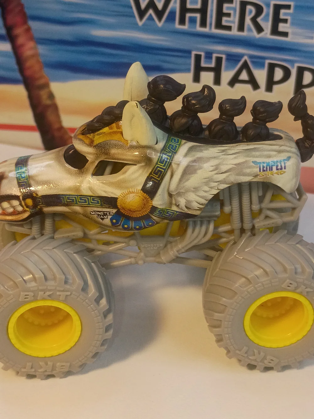 Monster Jam Tempest Speed Horse Loose 1/64 Scale Yellow Hubs Power